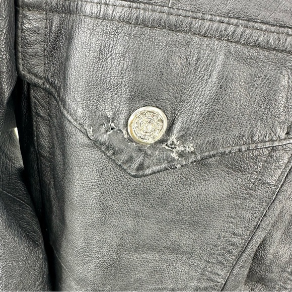 Harley Davidson Men’s Leather Ride with the wind Jacket Size M - Picture 4 of 12